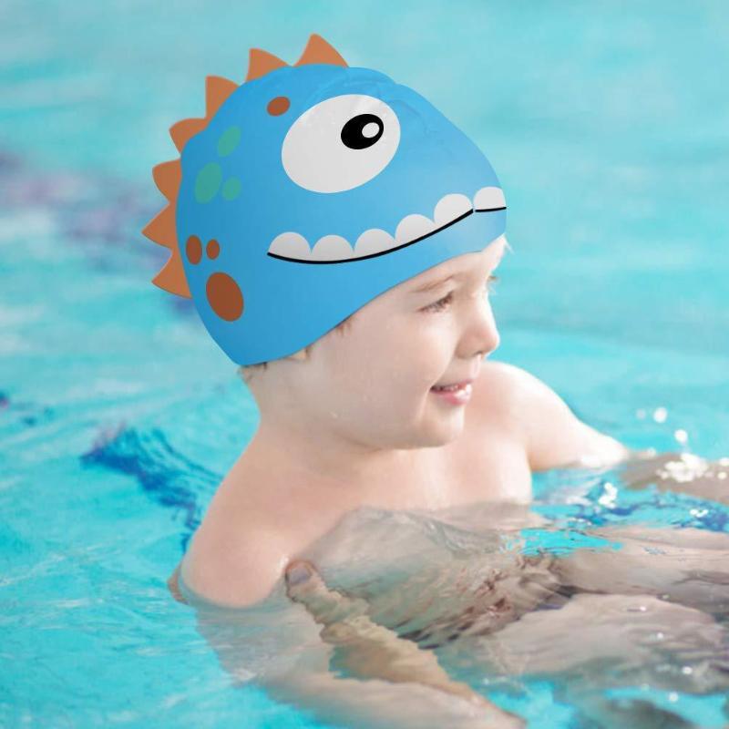 หมวกว่ายน้ำซิลิโคนลายการ์ตูนให - Swim Hat Silicone บทวิจารณ์และราคา