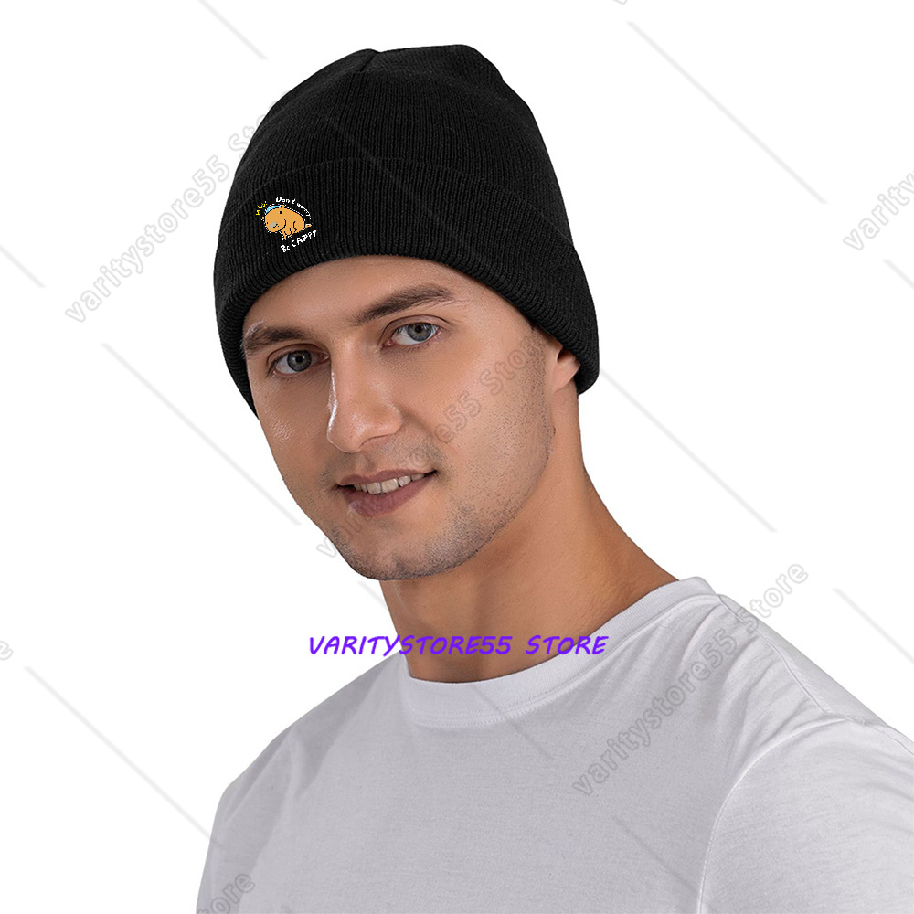 หมวกบีนนี่ถักลายคาปิบาร่าตลก ห - Beanie Cuffed Knit บทวิจารณ์และราคา