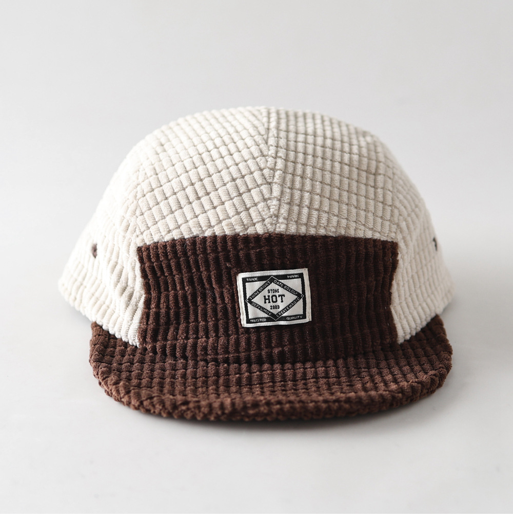 หมวกเบสบอลผ้าลูกฟูก 5 แผง ลายบ - Corduroy Cap 5 Panel บทวิจารณ์และราคา