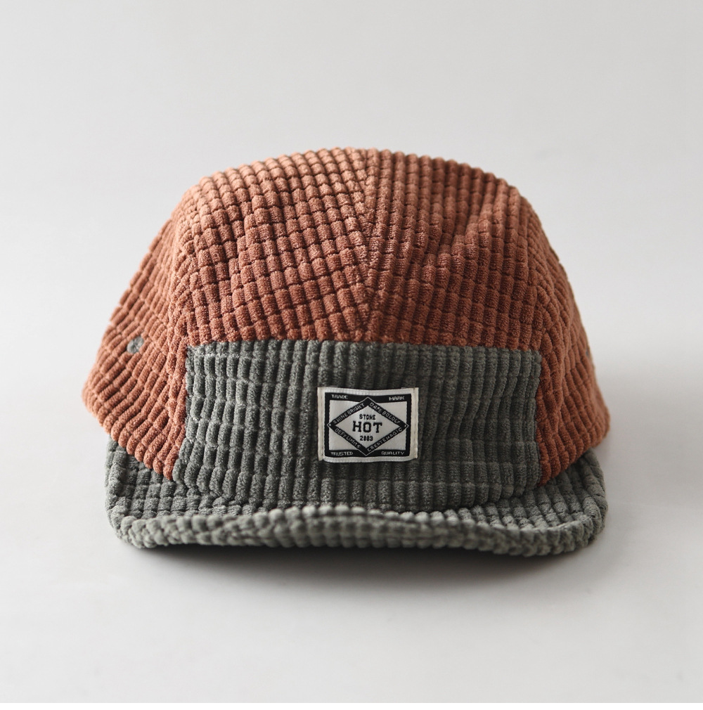 หมวกเบสบอลผ้าลูกฟูก 5 แผง ลายบ - Corduroy Cap 5 Panel บทวิจารณ์และราคา