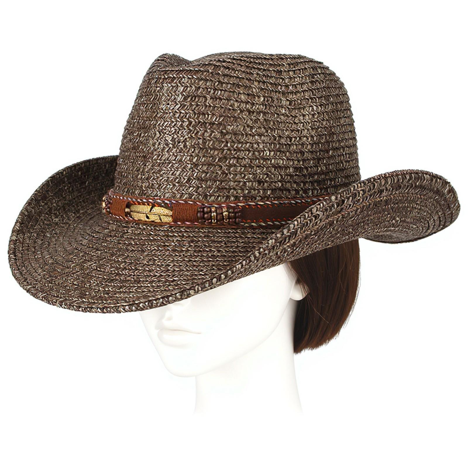 หมวกกันแดดปีกกว้าง สำหรับชายแล - Cowboy Hat Straw บทวิจารณ์และราคา