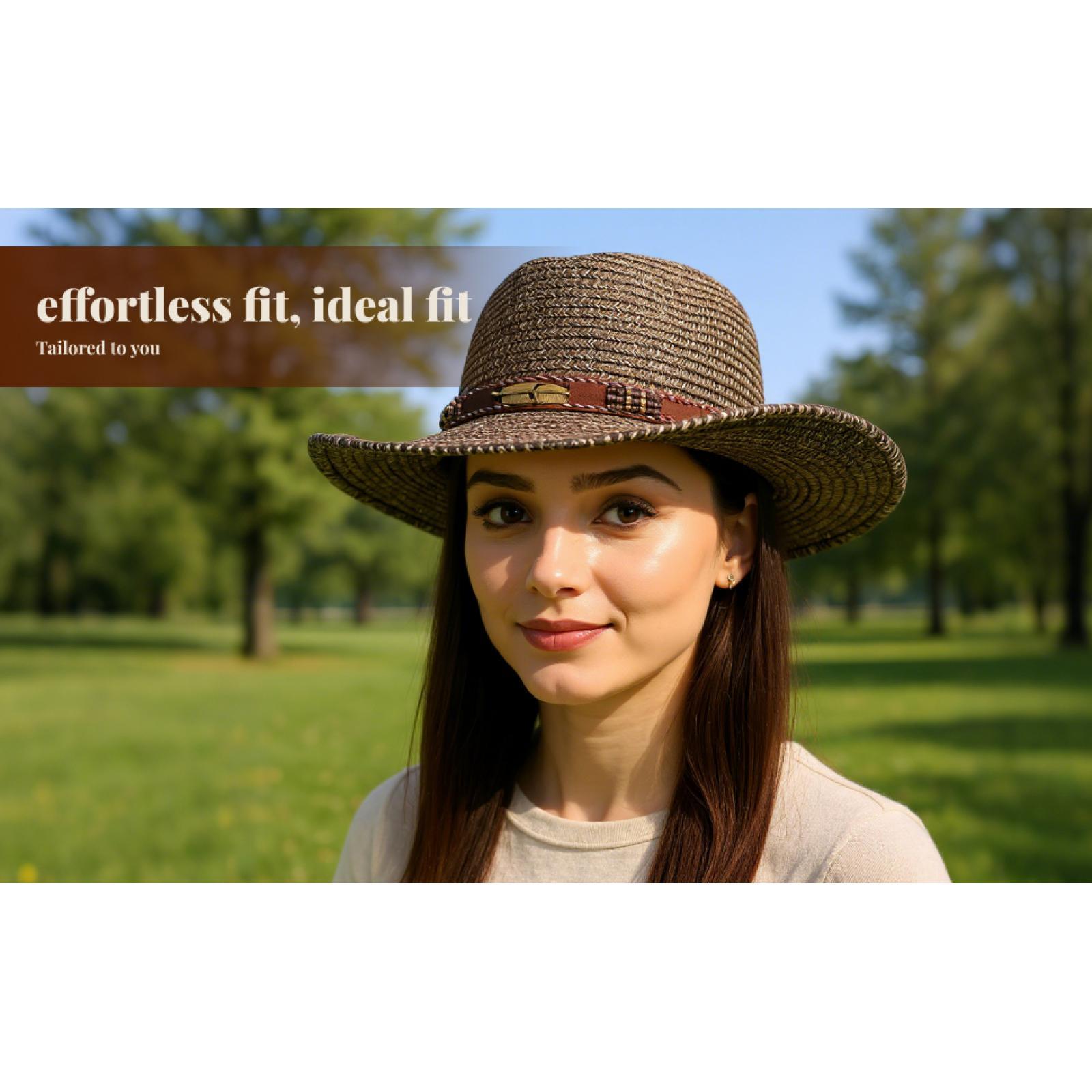 หมวกกันแดดปีกกว้าง สำหรับชายแล - Cowboy Hat Straw บทวิจารณ์และราคา