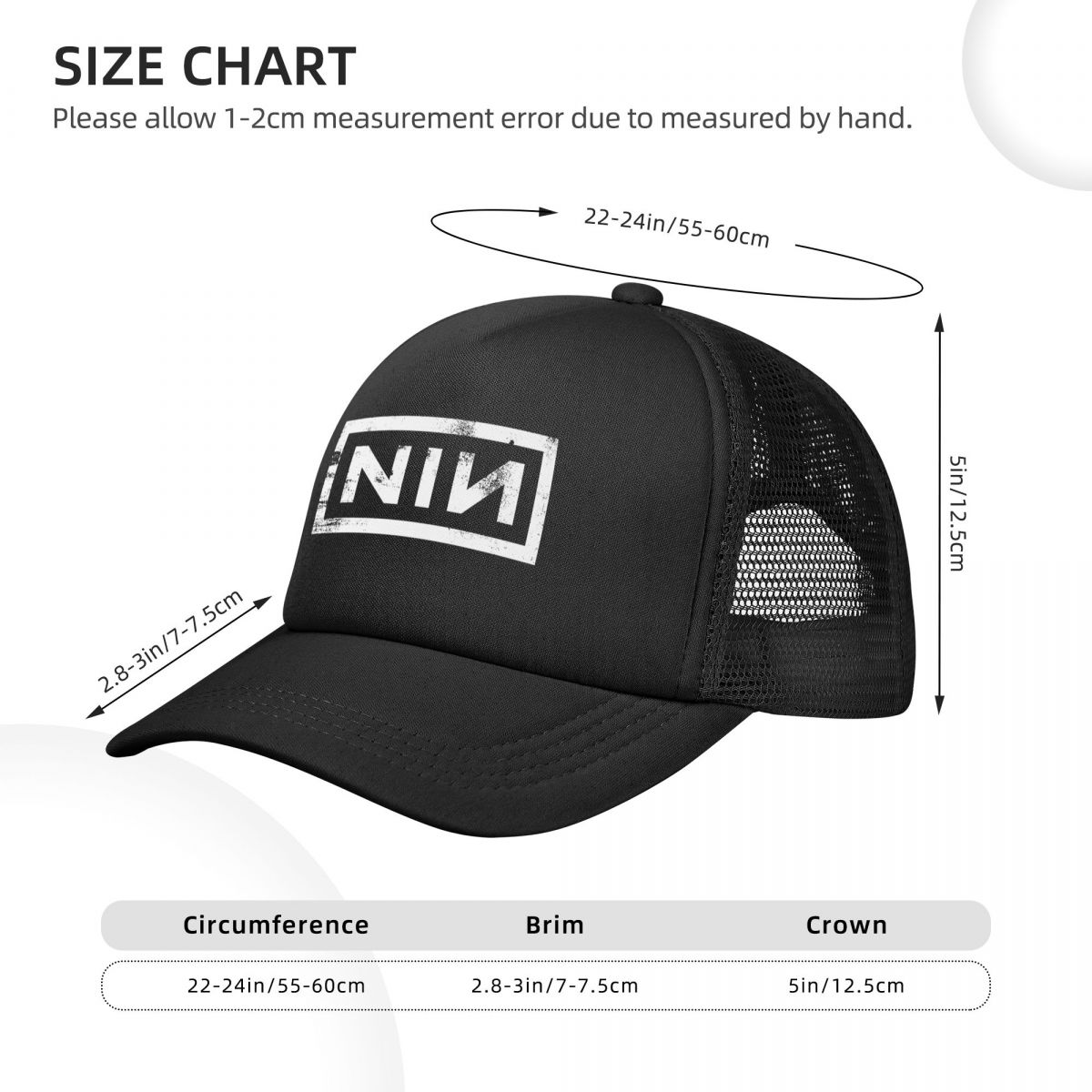 Nin หมวกเบสบอลผ้าตาข่ายหมวกกัน - Trucker Cap Mesh บทวิจารณ์และราคา