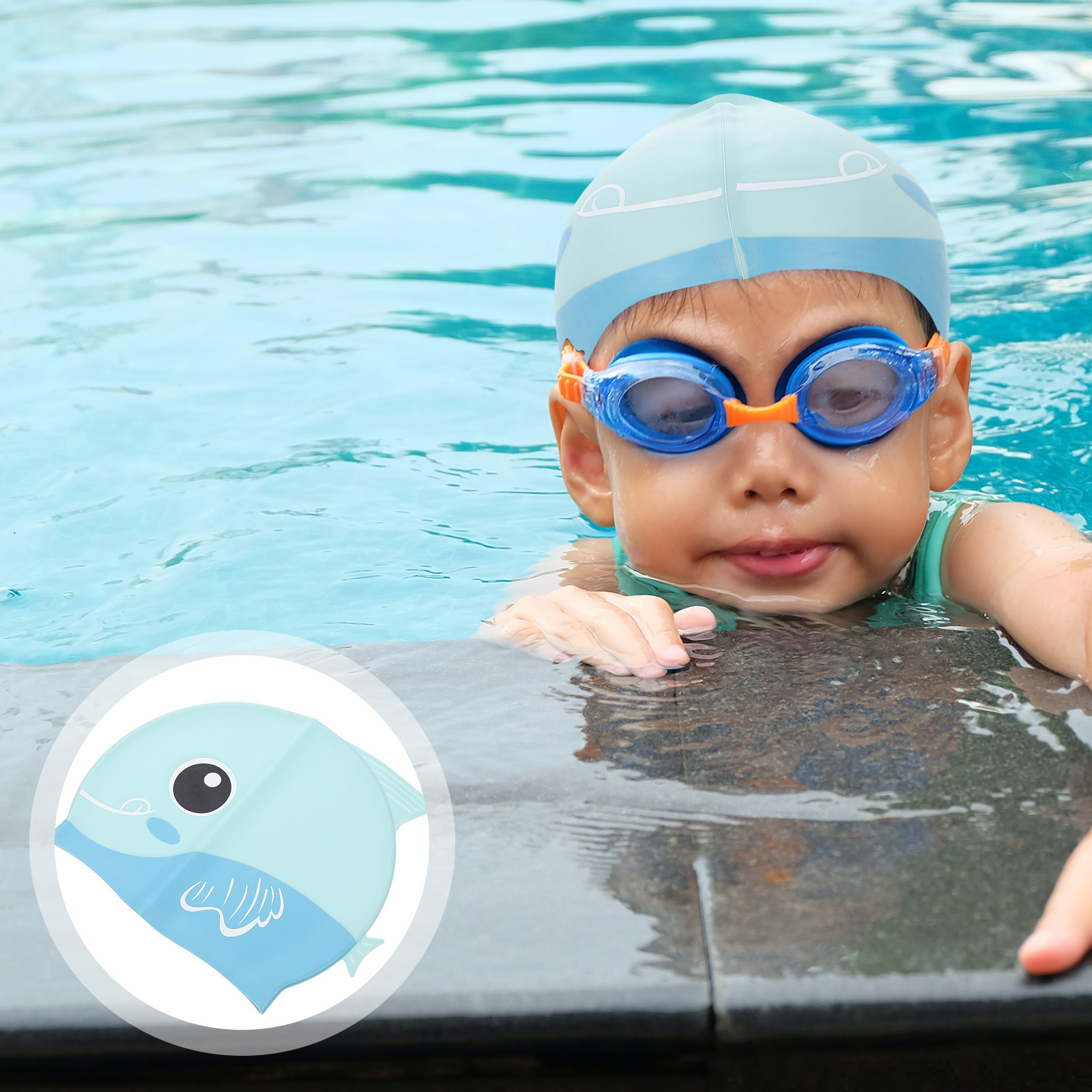 หมวกว่ายน้ำซิลิโคนสำหรับเด็ก ป - Swim Hat Silicone บทวิจารณ์และราคา